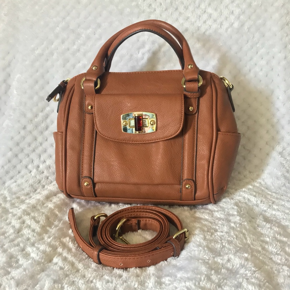 Merona Brown Faux Leather Crossbody Bag